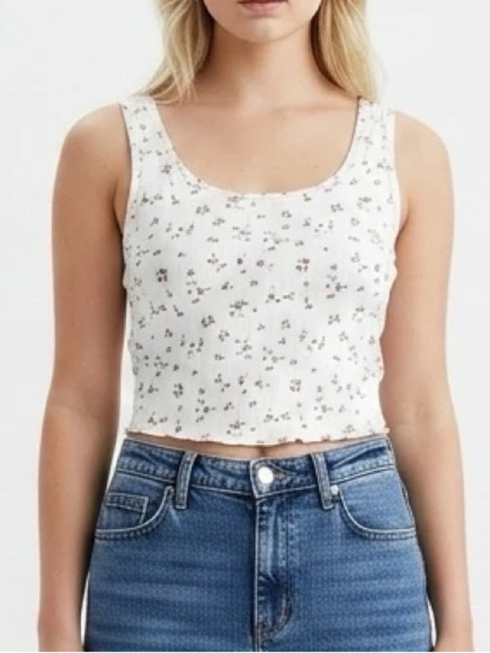 Floral Cropped Tank Top